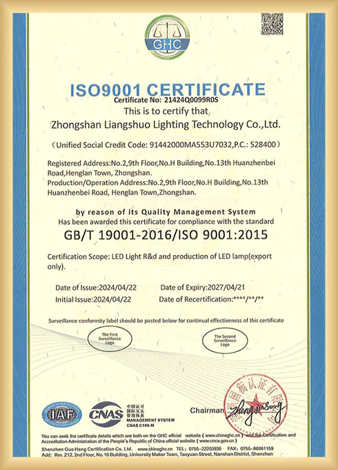 ISO9001 Certification